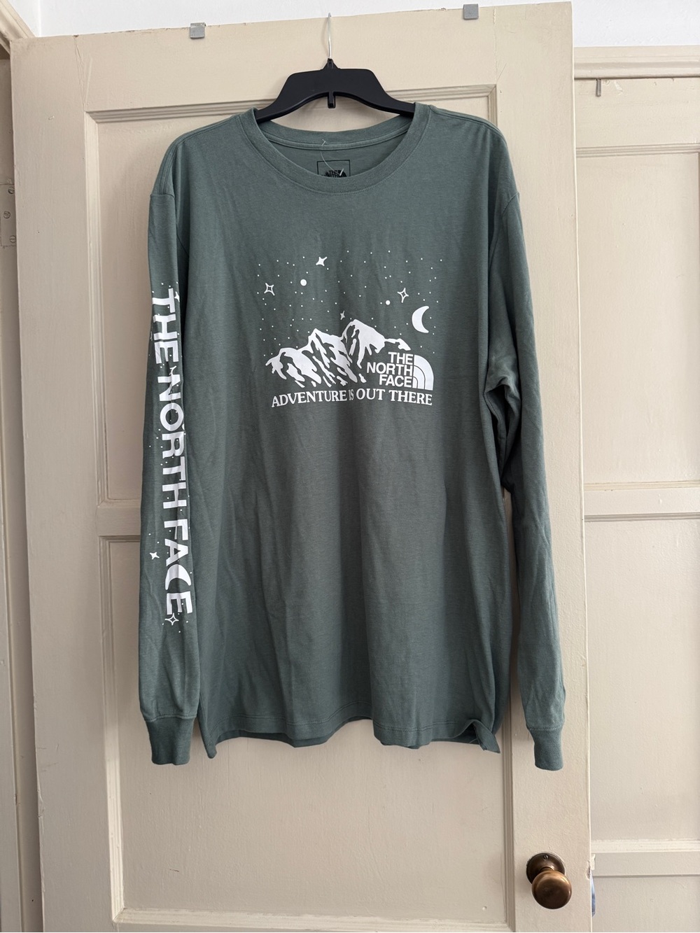 The North Face Olive Green Mountain Graphic Long Sleeve Tee